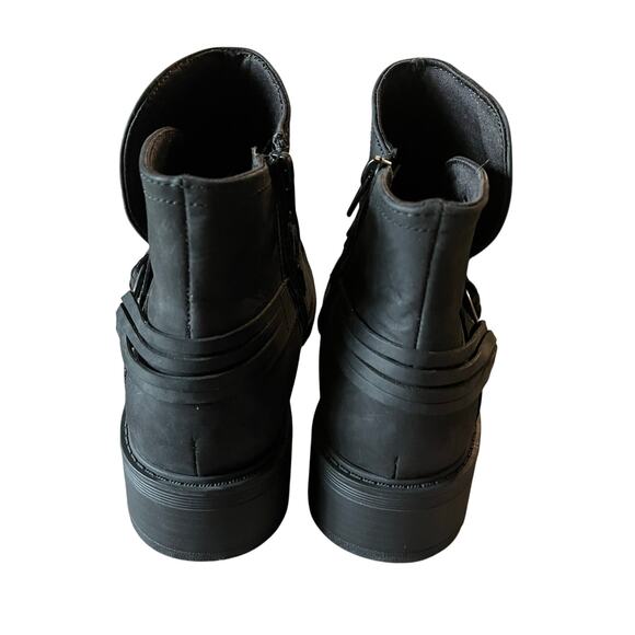 Clarks Women's 9 Hearth Kaylie Ankle Boot Leather Stacked Block Heel - Picture 4 of 10